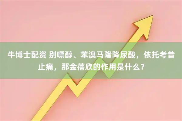 牛博士配资 别嘌醇、苯溴马隆降尿酸，依托考昔止痛，那金蓓欣的作用是什么？