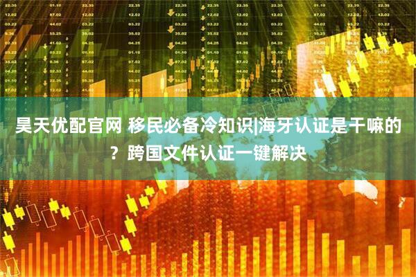 昊天优配官网 移民必备冷知识|海牙认证是干嘛的？跨国文件认证一键解决